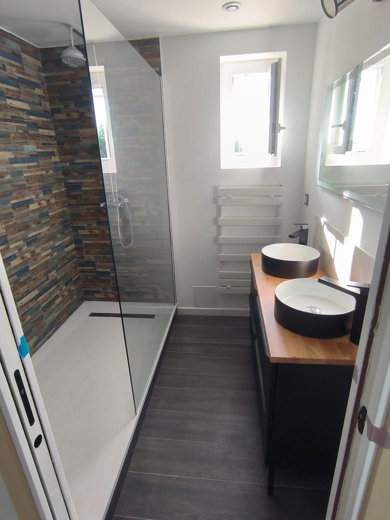 Rénovation salle de bain douche italienne Bordeaux